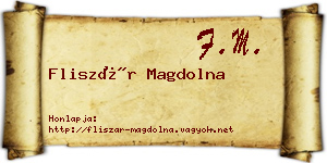 Fliszár Magdolna névjegykártya